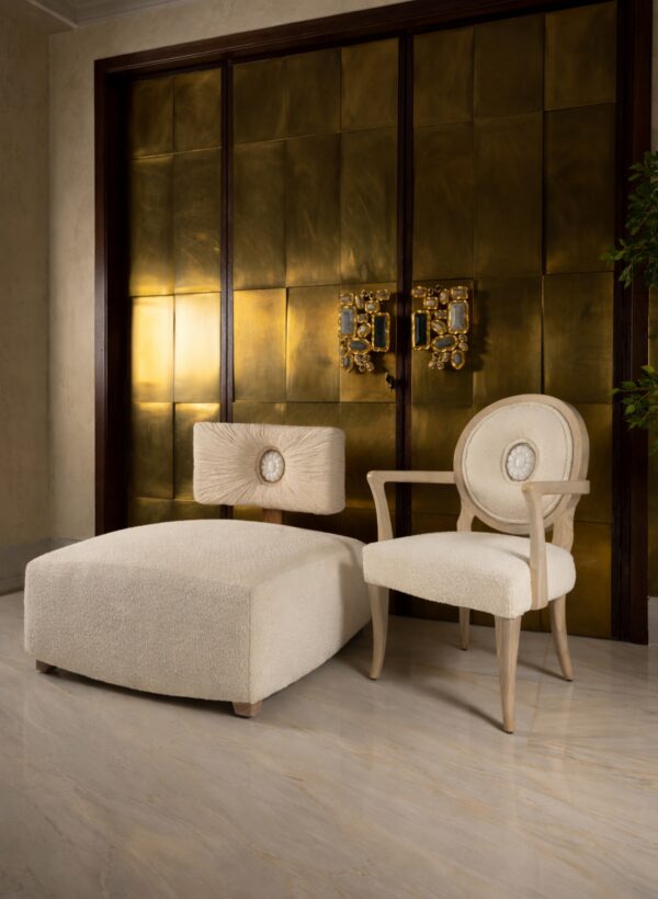 Jaipur Pouffe and Jaipur Arm Chair