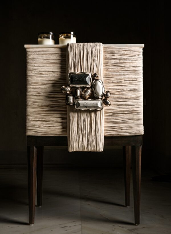 Aztec Cabinet with Natural Stone Handle