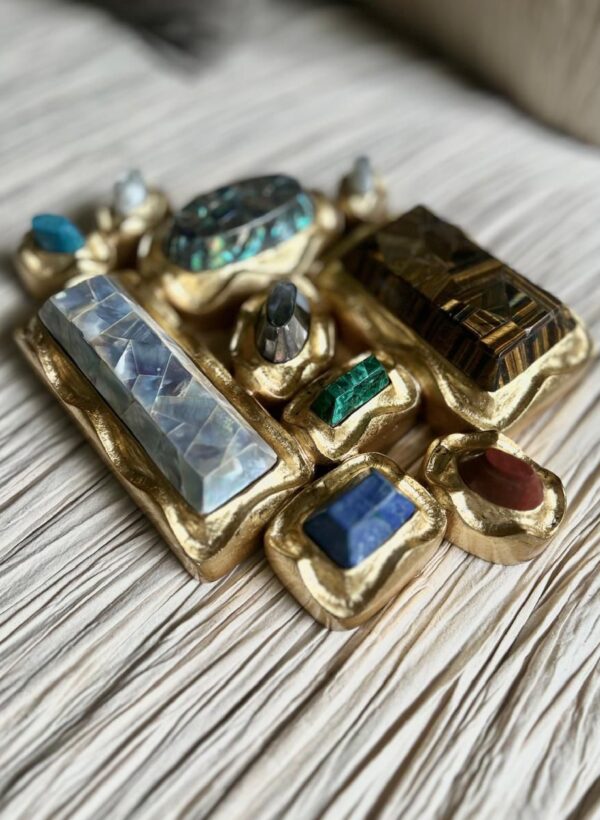 Aztec Handle with Semi-Precious Stones